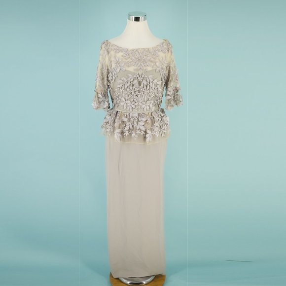 floral applique maxi dress